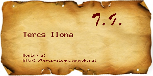 Tercs Ilona névjegykártya