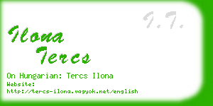 ilona tercs business card